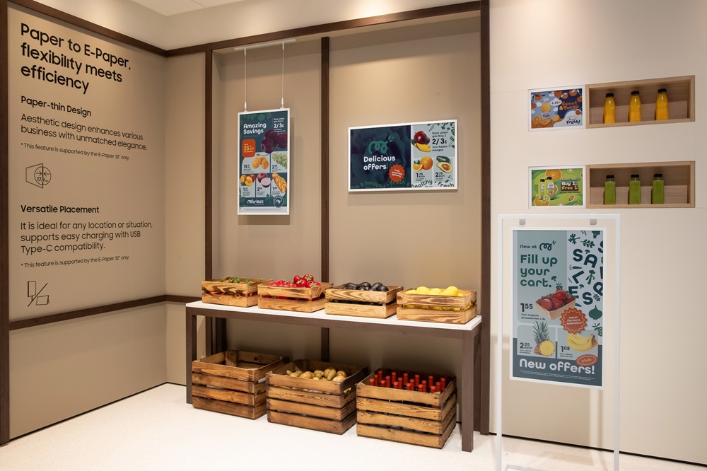 Samsung-TVs-and-Displays-Color-E-Paper-AI-Signage-SmartThings-Pro-ISE-2025_main2-Final Publicité programme acer care plus